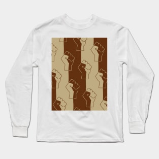 Black Lives Matter Fist pattern Long Sleeve T-Shirt